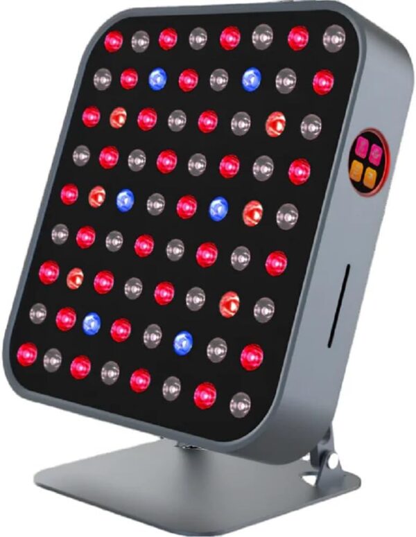Total Spectrum Mini Red Light Therapy Panel, 72 LEDs,7 Wavelengths (480nm, 630nm, 660nm, 810nm, 830nm, 850nm, 1064nm) for Skin Health, Anti-Aging, Pain Relief, Recovery, Brain, Sleep-Full-Body Device