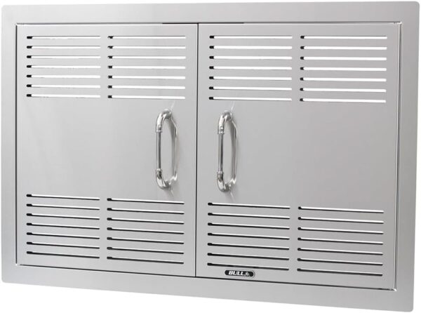 Bull Outdoor Products 30" Dual Lined Vented Double Door w/Reveal, Stainless Steel