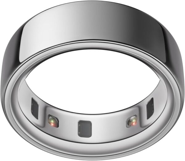 Oura Ring 4 - Silver - Size 6 - Smart Ring - Size First with Oura Ring 4 Sizing Kit - Sleep Tracking Wearable - Heart Rate - Fitness Tracker - Up to 8 Days of Battery Life