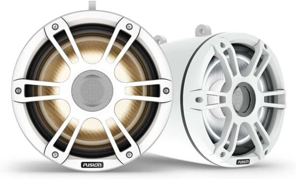 Garmin Fusion® Signature Series 3i Marine Wake Tower Speakers, 8.8" 330-watt CRGBW Sports White Marine Wake Tower Speakers (Pair)